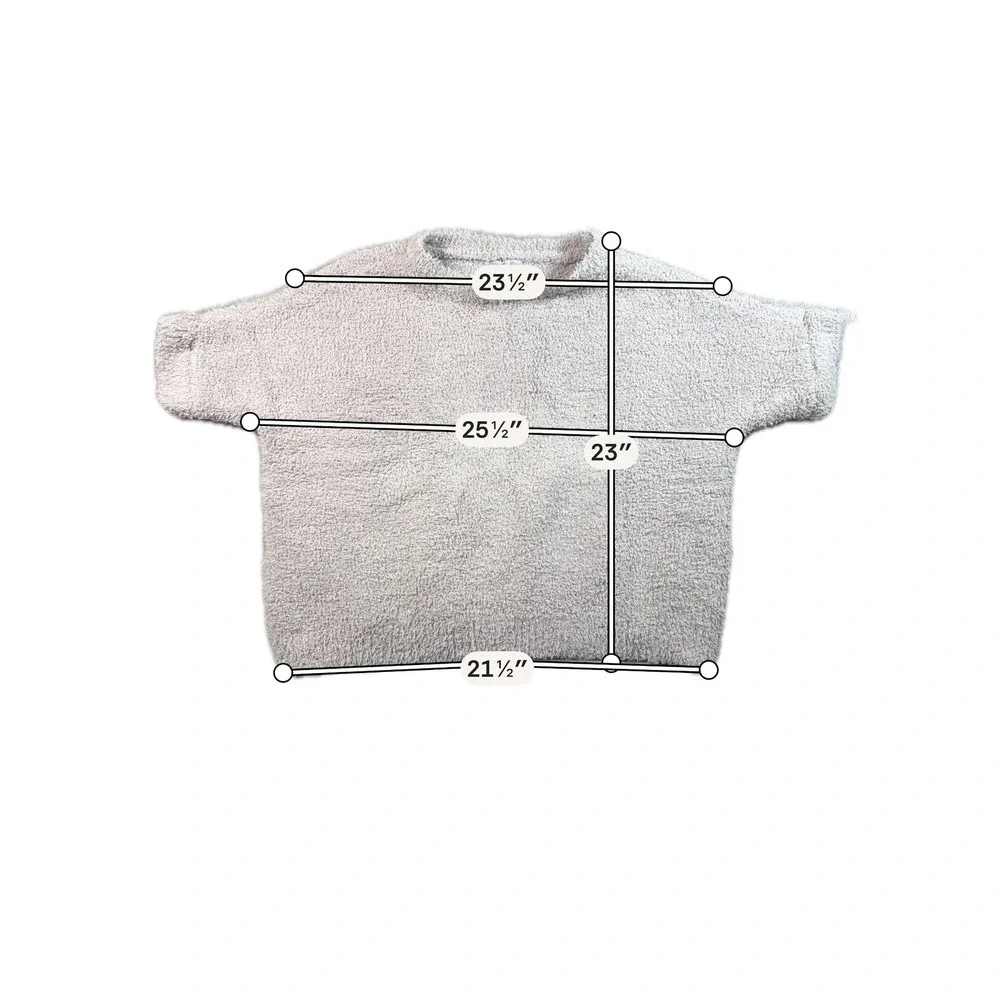 Barefoot Dreams CozyChic Dolman Top Women Small Gray Short Sleeve QVWCC1341
